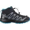 SALOMON XA PRO V8 MID CSWP JR BLACK/MONUMENT/HAWAIIAN OCEAN 22