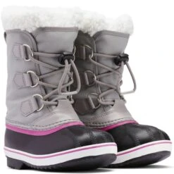 SOREL CHILDRENS YOOT PAC NYLON WP CHROME GREY/BLACK 22 9 SOREL CHILDRENS YOOT PAC NYLON WP CHROME GREY/BLACK 22 -WINT Snow Winkel 9 96556 childrens yoot pac nylon wp chrome grey black 1855211062 02
